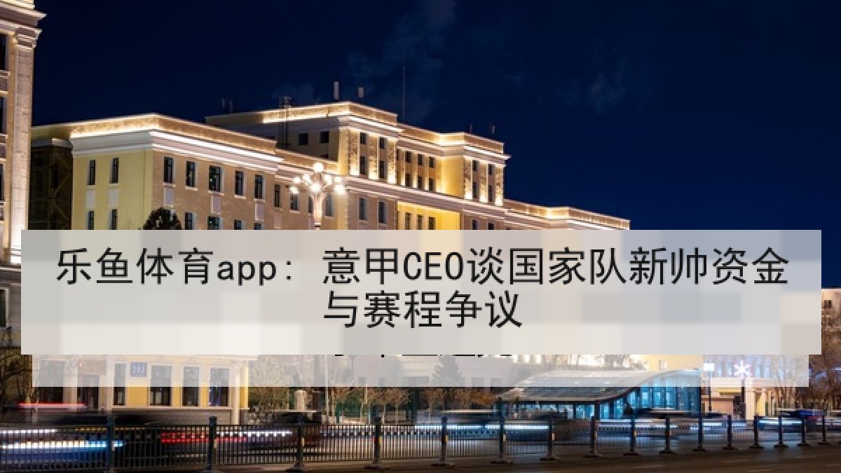 乐鱼体育app: 意甲CEO谈国家队新帅资金与赛程争议